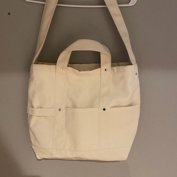 Beige cotton tote-bag - Picture 1 of 3
